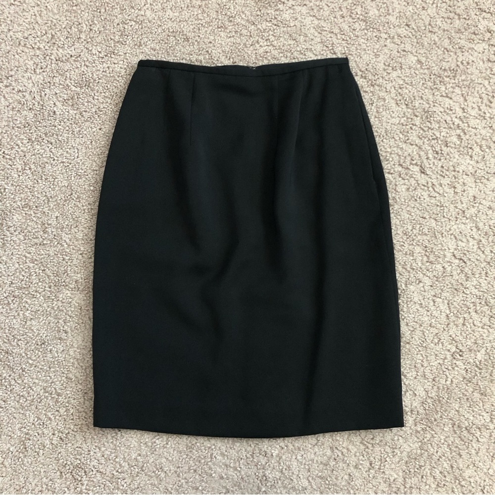 Valerie Stevens Petites Micro Touch Pencil Black Skirt